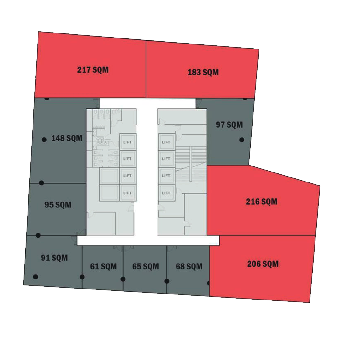 LARGE OFFICE SPACES 141 – 250 sqm