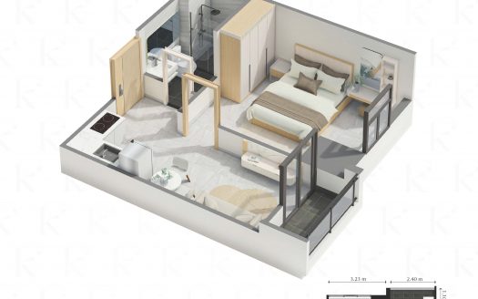 TypeF-Fully furnished 1-Bedroom Condo for Sale