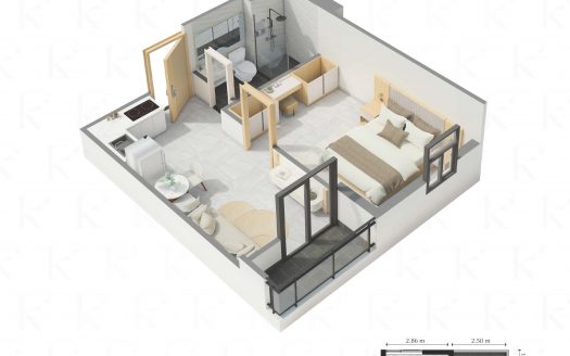 TypeH-Fully furnished 1-Bedroom Condo for Sale