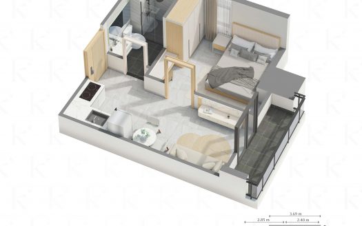 TypeI-Fully furnished 1-Bedroom Condo for Sale